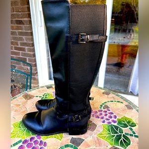 TALL BLACK RIDING BOOTS SIZE 7.5